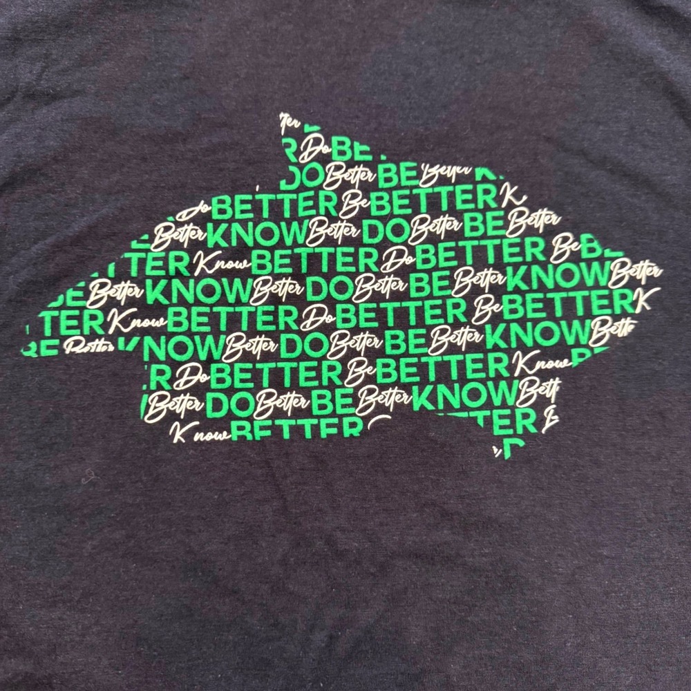 "Do Better Be Better" Funny Shark Inspiration Tee Graphic T-Shirt Streetwear L